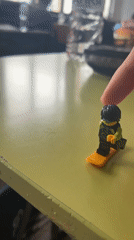 Young people play with Lego figures in Bulgarian classroom