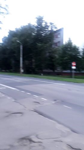 Moving through Riga's urban streets on a summer evening