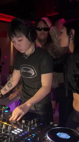 DJ performs evening set at Bangkok nightclub