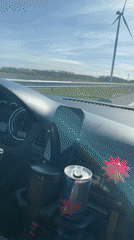 Driver travels Dutch highway near Almere under clear skies