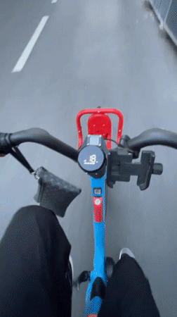 First-person scooter ride through Paris streets
