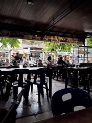 Morning cafe life captured across Lhokseumawe, Indonesia