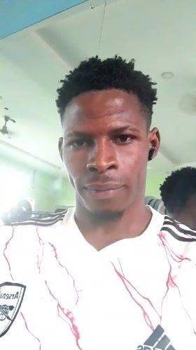 Young man spotted wearing Arsenal jersey at Akwanga gym