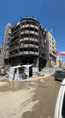 Daily life continues amid widespread building destruction in Gaza