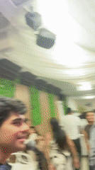 Party celebration with dancing recorded in Badalona banquet hall