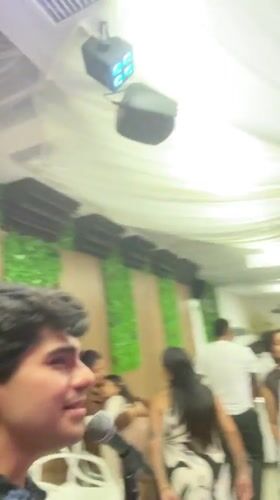 Party celebration with dancing recorded in Badalona banquet hall