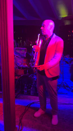 Four-piece band performs outdoor concert in Pomorie, Bulgaria