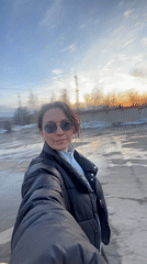 Woman documents spring day in rural Russia with selfies