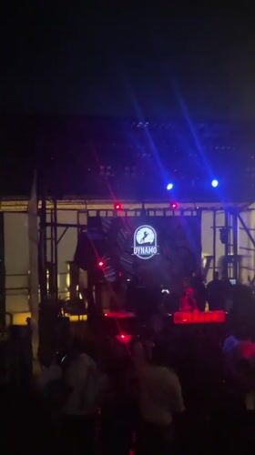 Nighttime music event held at DYNAMO venue in Vagator