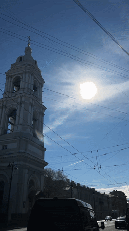 Morning street life documented across central Saint Petersburg