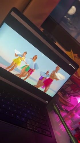Late-night music video watching session recorded in Bar, Montenegro