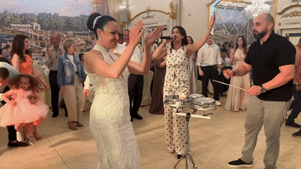 Wedding celebration with dancing and live music in Sofia