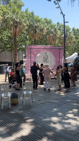 Barcelona hosts street festival with traditional dance, gender violence awareness