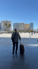 Traveler journeys from airport to high-speed rail in Tanger