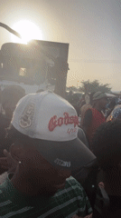 Crowd gathers for daytime celebration in Lokoja, Nigeria