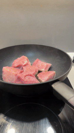 Person cooks with energy drink in Varna kitchen