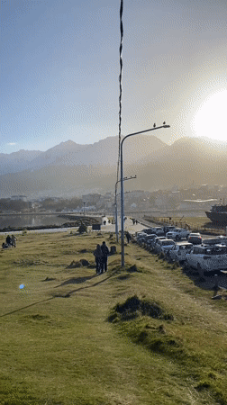 Evening life captured in Argentina's southernmost city