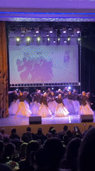 Dance troupe performs choreographed routine in Chaikovsky, Russia