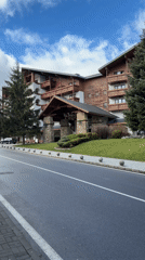 Holiday decorations spotted at Bansko resort building