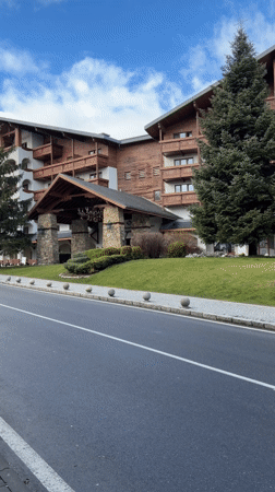Holiday decorations spotted at Bansko resort building