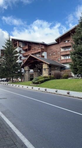 Holiday decorations spotted at Bansko resort building