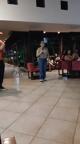 Impromptu singing performances captured in Venezuela hotel lobby