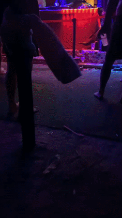 Nighttime DJ event captured at outdoor venue in Ban Haad Rin