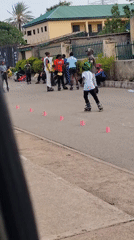 Roller skating practice session held on Jos street