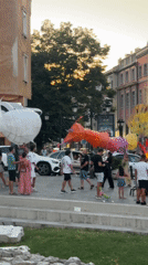 Street performers and lantern parade roll through central Plovdiv