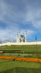Kazan Kremlin and Kul Sharif Mosque on a summer afternoon