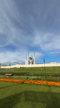 Kazan Kremlin and Kul Sharif Mosque on a summer afternoon