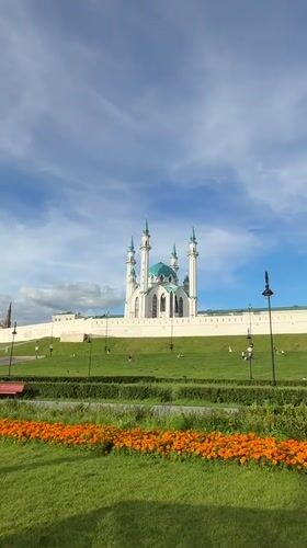 Kazan Kremlin and Kul Sharif Mosque on a summer afternoon