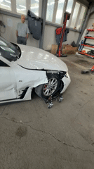 Damaged BMW spotted at Burgas auto shop