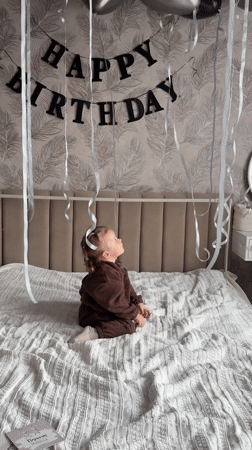Child's birthday celebration documented in Reshetnikovo, Russia