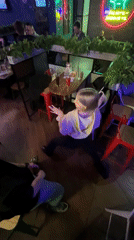 Men socialize, dance at Saint Petersburg restaurant