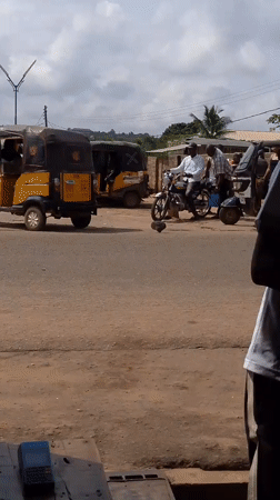 Morning street life observed in Nigerian town