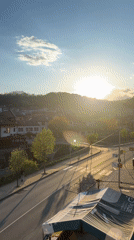 Elevated street views captured in sunny Zlatograd, Bulgaria
