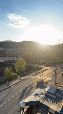 Elevated street views captured in sunny Zlatograd, Bulgaria