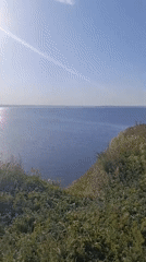 Coastal clifftop views documented by witnesses over seven minutes