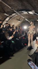 Underground fashion show features avant-garde designs in London tunnel