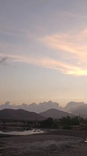 Sunset coastal scene observed in Juan Griego, Venezuela