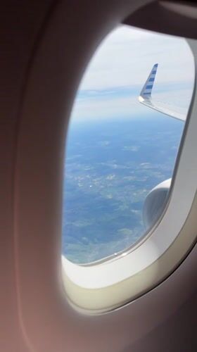 Passenger documents in-flight dining experience over Walldorf