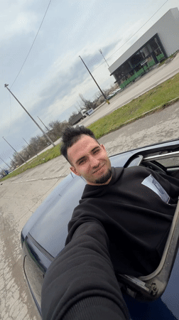 Man Takes Selfies Through Car Sunroof in Shumen