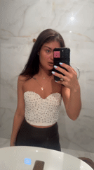Woman takes bathroom selfie in Moscow