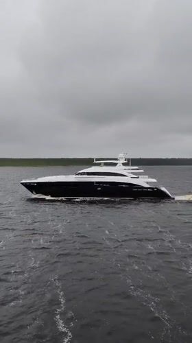 Modern yacht spotted crossing Russian waters near Gorushka