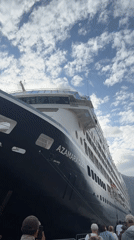 Cruise passengers and tourists active in Kotor port area