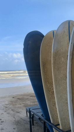 Surfing activity observed at Weligama beach, Sri Lanka