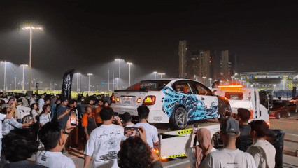 Night car scene in Abu Dhabi draws a mix of notable rides
