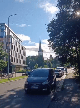 Tallinn street scenes on a summer afternoon
