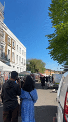 London street scenes captured: market, flowers, street art, ice cream van